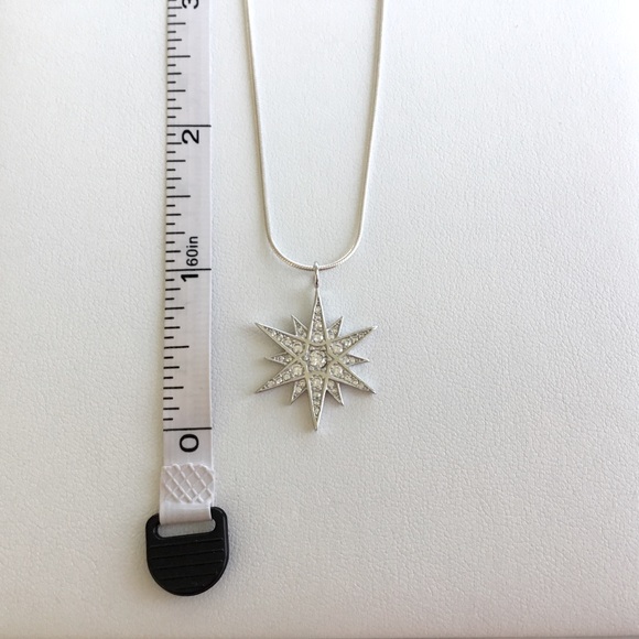 Sterling Silver Cz Star Necklace - Picture 5 of 13